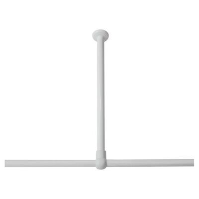Plafondsteun Seallux ten behoeve van douche hoekstang 60 cm wit