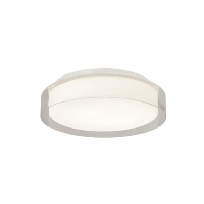 Plafond/Wandlamp Bellezza Bagno Bart IP44 3000 Kelvin 30×9 cm SMD LED Mat Wit Glas/Helder Glas