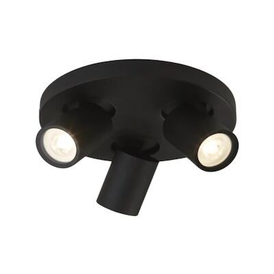 Plafond/Wandlamp Bellezza Bagno Joshua IP44 25×10,3 cm LED Mat Zwart