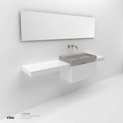 Planchet Clou Match Me Melamine 180cm Hoogglans Wit Incl. Bevestigingsmateriaal