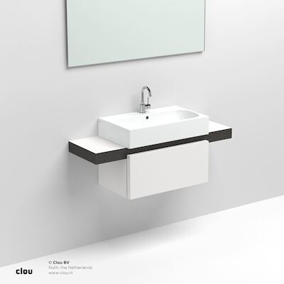 Planchet Clou Match Me Melamine Zwart en Wit Incl. Bevestigingsmateriaal