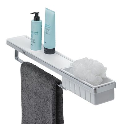 Planchet met Handdoekrek en Douchemand Geesa Frame Wit Chroom