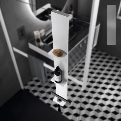 Planchet Novellini Kuadra voor Douchewand 76×12 cm Chroom