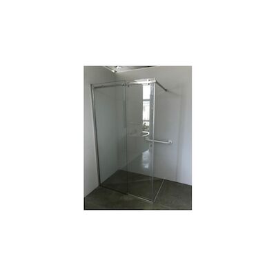 Plieger Panorama Walk-in Schuifdeur 2-delig 120x195cm 8mm Links RVS