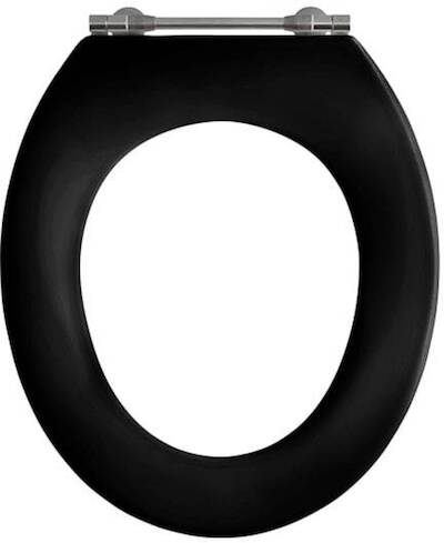 Pressalit Objecta Closetzitting Zonder Deksel Met Doorlopend Scharnier 37×44 cm 37×44 cm Zwart