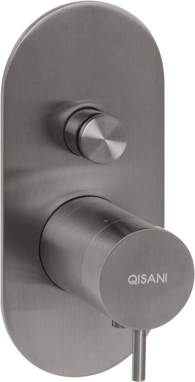 Qisani Flow inbouwthermostaat afbouwdeel gun metal