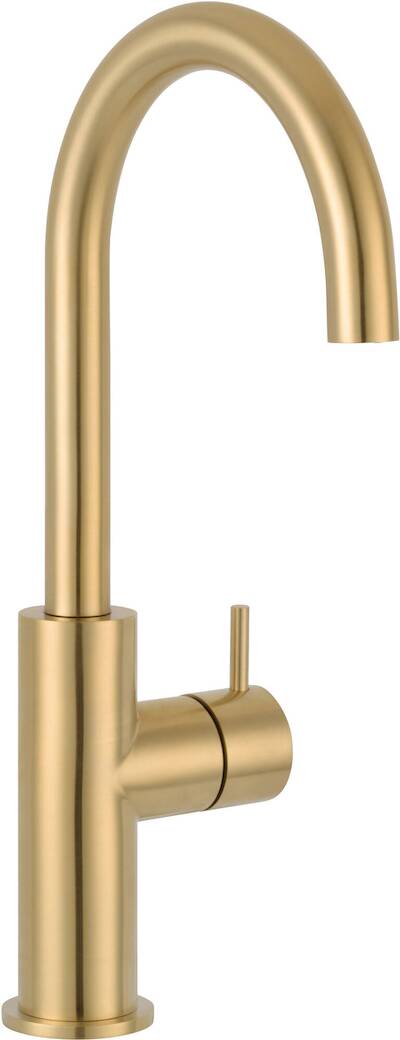 Qisani Flow wastafelkraan met c-uitloop gold