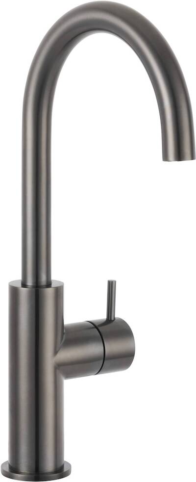 Qisani Flow wastafelkraan met c-uitloop gun metal