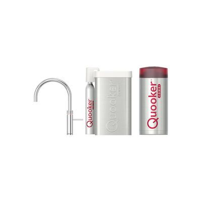 Quooker Cube Fusion Round RVS met Combi+ Boiler