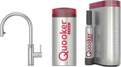 Quooker Flex met COMBI+ boiler en CUBE reservoir 5-in-1 kokend water kraan RVS