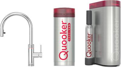 Quooker Flex met PRO3 boiler en CUBE reservoir 5-in-1 kokend water kraan Chroom