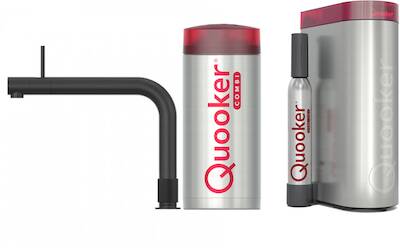 Quooker Front met COMBI boiler en CUBE reservoir 5-in-1 kokend water kraan Zwart