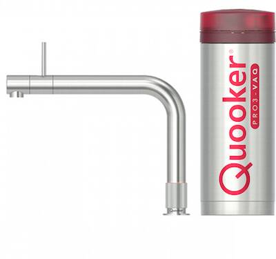 Quooker Front met PRO3 boiler 3-in-1 kokend water kraan RVS