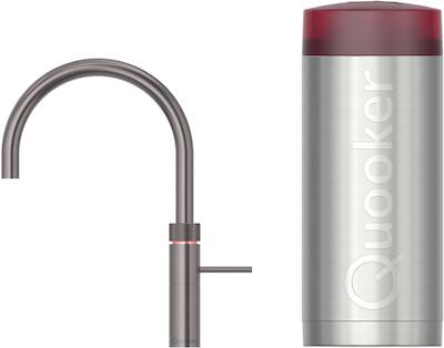 Quooker Fusion Round met COMBI+ boiler 3-in-1 kraan gunmetal