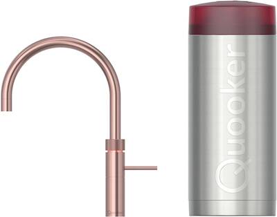 Quooker Fusion Round met COMBI boiler 3-in-1 kraan rosé koper