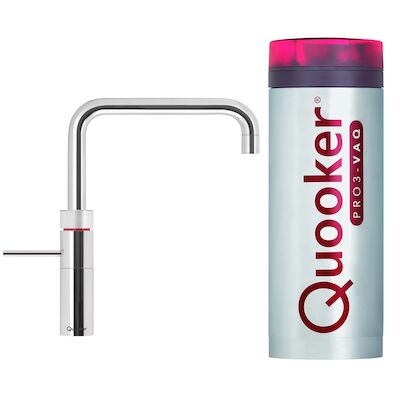 Quooker Fusion Square Mat Zwart met PRO3 VAQ-E Boiler