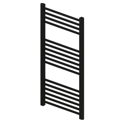 Radiator BWS Wingrave 100×60 cm Mat Zwart Zij-Onderaansluiting (573 Watt)