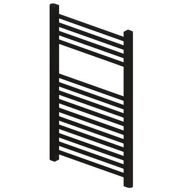 Radiator BWS Wingrave 80×50 cm Mat Zwart Zij-Onderaansluiting (445 Watt)