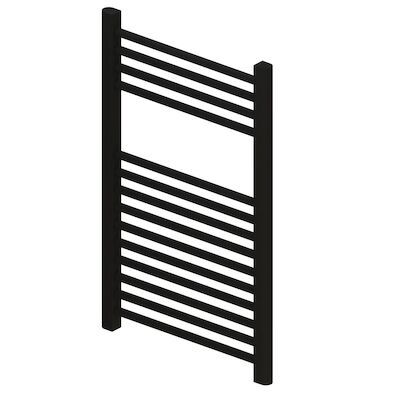 Radiator BWS Wingrave 80×60 cm Mat Zwart Zij-Onderaansluiting (517 Watt)