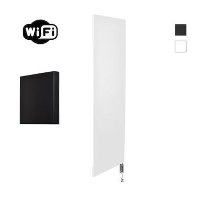 Radiator Sanicare Denso Met WiFi 180 x 40 cm Mat Wit Met Thermostaat Chroom Rechtsonder
