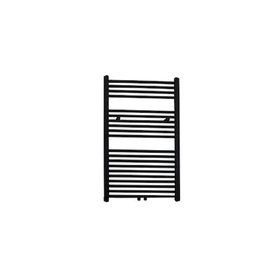Radiator Sanilux Lydia 120x60cm 773 Watt Midden-onder Aansluiting Mat Zwart (incl. bevestigingsset, blindstop en ontluchter)