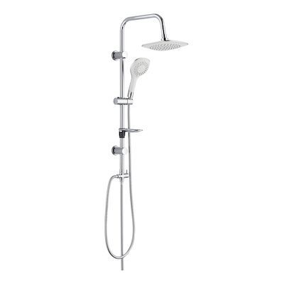 Regendouche BWS Bianco Opbouw Vierkant Met Handdouche, Doucheslang En Glijstang