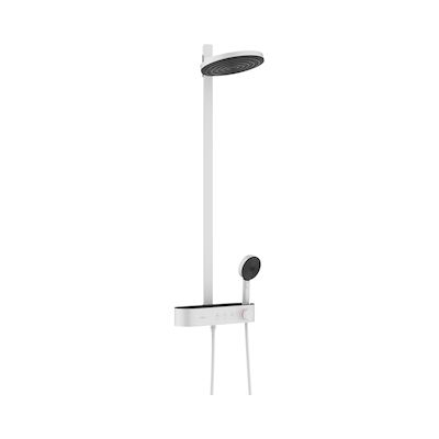Regendouche set HansGrohe Pulsify S Showerpipe 2 Jets EcoSmart Met ShowerTablet Select 400 Chroom