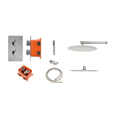 Regendoucheset Best Design Ore Rond Thermostatische Inbouwset RVS-304