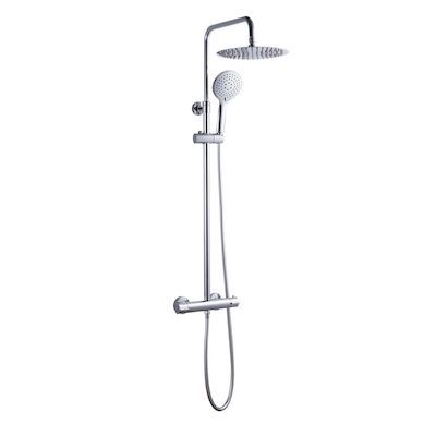 Regendoucheset Go by van Marcke Cocoon Opbouw incl Handdouche Doucheslang en Thermostaatkraan Chroom