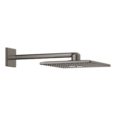 Regendoucheset Grohe Rainshower SmartActive Cube 31 cm met Wandarm Hard Graphite Geborsteld
