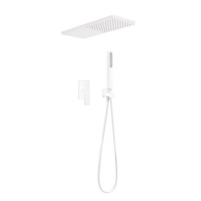 Regendoucheset Inbouw Tres Loft Colors Mengkraan met Wanddouche en Handdoucheset Mat Wit