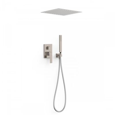 Regendoucheset Inbouw Tres Slim Exclusive Met Plafonddouche en Handdoucheset met Staafhanddouche RVS