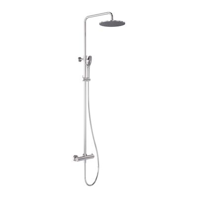 Regendoucheset MAY Opbouw met Thermostaat, Incl. 3-Standen Handdouche & Hoofddouche 25 cm Chroom