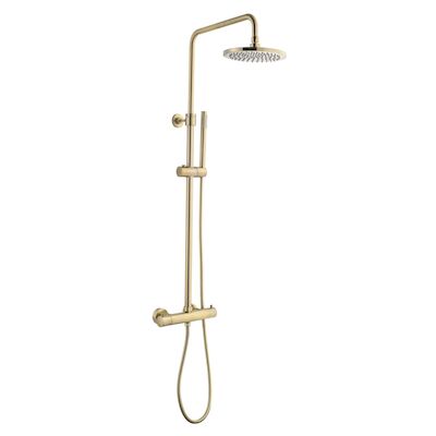 Regendoucheset Opbouw Sanilux Blair Thermostatisch Douchekop 25 cm Goud