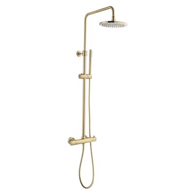 Regendoucheset Opbouw Sanilux Blair Thermostatisch Douchekop 30 cm Goud