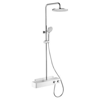 Regendoucheset Tiger Xita Thermostatisch 21 cm Met Handdouche Wit
