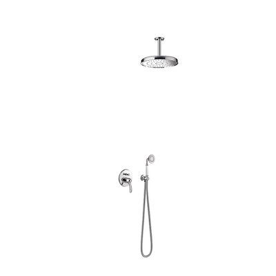 Regendoucheset Tres Clasic Mengkraan Plafondarm Incl. Handdouche Chroom