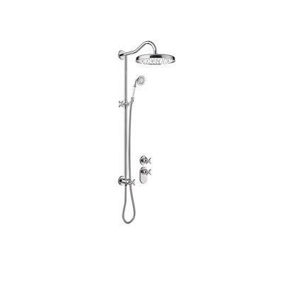 Regendoucheset Tres Clasic Opbouw Incl. Handdouche Inbouw Douchethermostaat Chroom