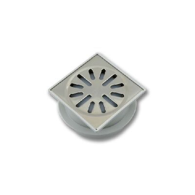 Renovatievloerput Aquaberg Met Reukslot En Afsluiter 10×10 cm Kunststof En RVS
