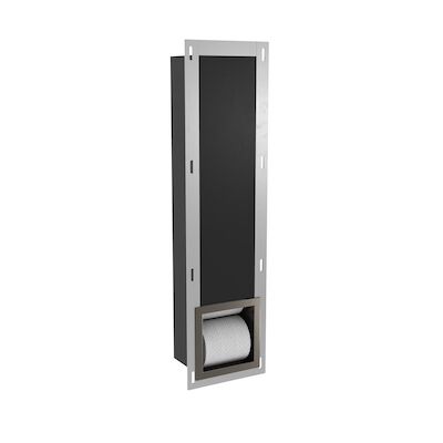Reserve Toiletrolhouder Inbouw BWS Geborsteld Gunmetal Torelaat