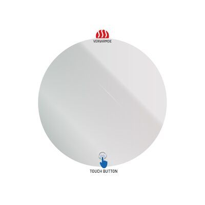 Ronde Badkamerspiegel BWS Omega 80cm Met Verlichting en Verwarming
