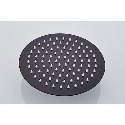 Ronde Hoofddouche BWS Exclusive Extra Dun 30 cm Mat Zwart
