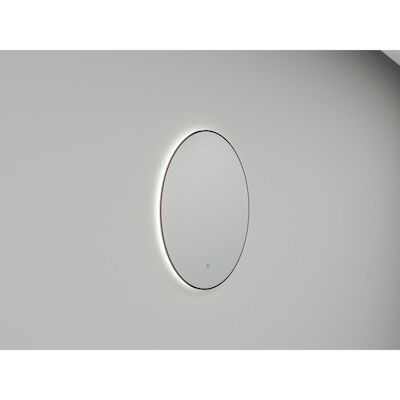 Ronde Spiegel BWS Sifo met LED, Dimbaar 60 cm Mat Zwart