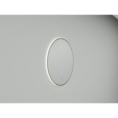 Ronde Spiegel Wiesbaden Novi met LED, Dimbaar 100 cm Mat Zwart