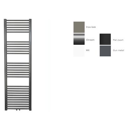 Sanicare design radiator midden aansluiting recht 160 x 45 cm. Gunmetal