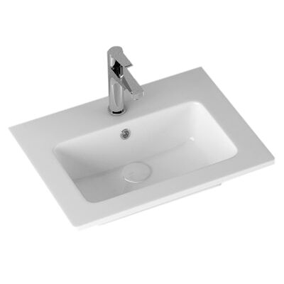 Sanicare Wastafel Keramiek Met Overloop 61×46.5 cm Wit