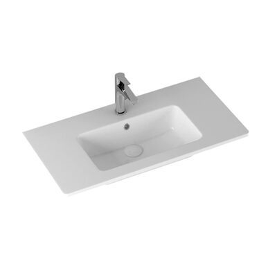 Sanicare Wastafel Keramiek Met Overloop 91×46.5 cm Wit
