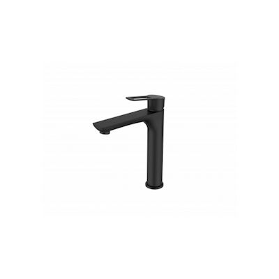 Sanimar Nero Lavabo Wastafelkraan Verhoogd 26×15.6 cm Messing Zwart