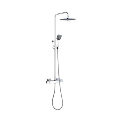 Sanimar Niagara Regendoucheset Premium Met Kraan 37×132 cm Vierkant Chroom