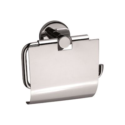 Sanix Round toiletrolhouder met klep chroom